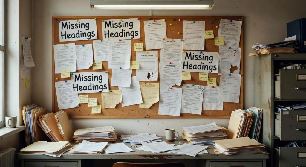 Missing Headings